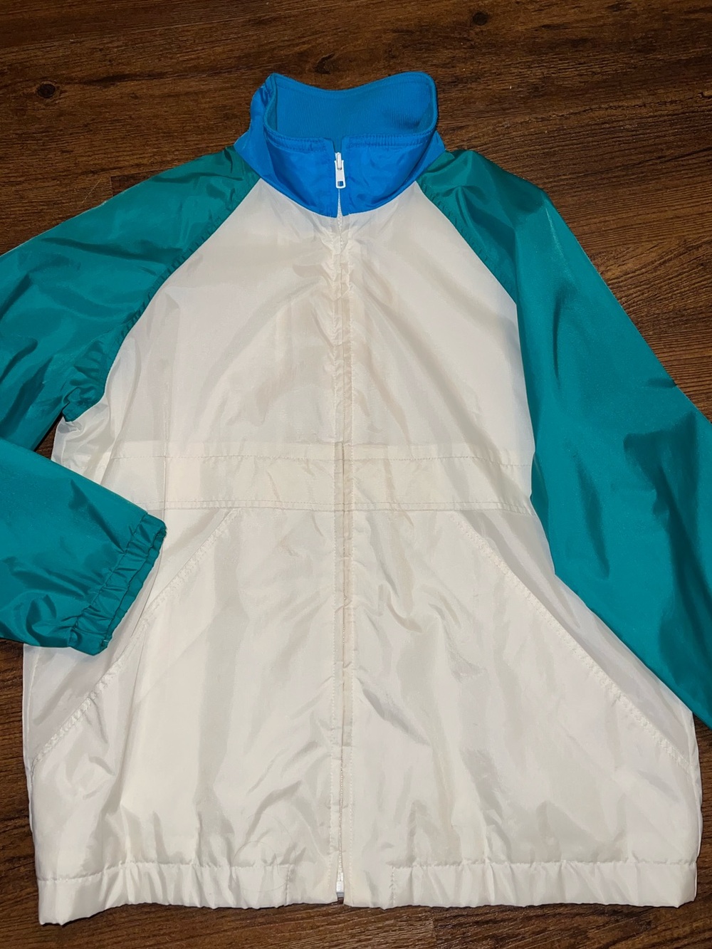 Retro Colorblock Track Jacket Athleisure 80’s Windbreaker 90’s Size M - Picture 6 of 13